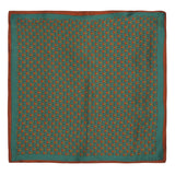 Chokore Dark Sea Green Silk Pocket Square -Indian At Heart line