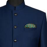 Chokore Dark Sea Green Silk Pocket Square -Indian At Heart line