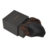 Chokore Black and Brown Silk Pocket Square -Indian At Heart line