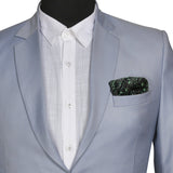 Chokore Black & Dark Sea Green Silk Pocket Square -Indian At Heart line