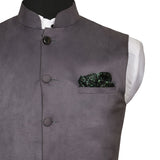 Chokore Black & Dark Sea Green Silk Pocket Square -Indian At Heart line