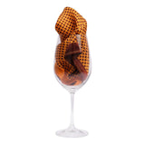 Chokore Tangerine & Chocolate Brown Silk Pocket Square -Indian At Heart line