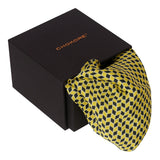 Chokore Yellow & Black Silk Pocket Square -Indian At Heart line