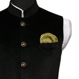 Chokore Yellow & Black Silk Pocket Square -Indian At Heart line