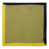 Chokore Yellow & Black Silk Pocket Square -Indian At Heart line