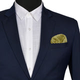 Chokore Yellow & Black Silk Pocket Square -Indian At Heart line