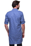 Chokore Cobalt Blue Solid Straight Kurta