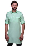 Chokore Light Sea Green Solid Straight Kurta
