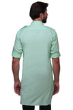 Chokore Light Sea Green Solid Straight Kurta