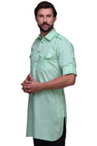 Chokore Light Sea Green Solid Straight Kurta