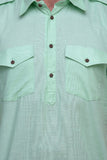 Chokore Light Sea Green Solid Straight Kurta