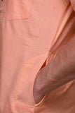 Chokore Orange Solid Straight Kurta