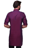 Chokore Purple Solid Straight Kurta