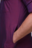 Chokore Purple Solid Straight Kurta