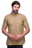 Chokore Chocolate Brown Slim Fit Casual Short Kurta