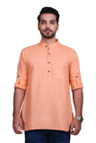 Chokore Orange Slim Fit Casual Short Kurta