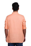 Chokore Orange Slim Fit Casual Short Kurta