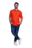 Chokore Red Slim Fit Casual Short Kurta
