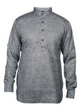 Chokore Dark Grey Slim Fit Casual Short Kurta