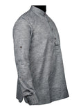 Chokore Dark Grey Slim Fit Casual Short Kurta