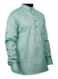 Chokore Light Sea Green Slim Fit Casual Short Kurta