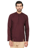 Chokore Burgundy Casual Short Kurta