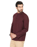 Chokore Burgundy Casual Short Kurta