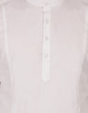 Chokore White Cotton Casual Short Kurta