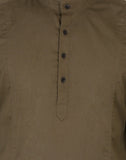 Chokore Mehandi Green Cotton Casual Short Kurta