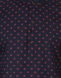 Chokore Printed Navy Blue Casual Short Kurta