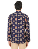 Chokore Navy blue Casual Short Kurta, with an Umbrella Print