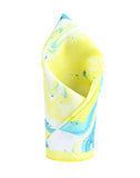 Chokore Sea & Lemon Green Silk Pocket Square - Marble line