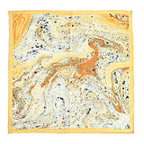 Chokore Rust & Brown Silk Pocket Square - Marble line