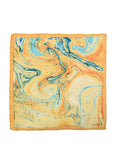 Chokore Orange & Sea Green Silk Pocket Square from the Marble Design range