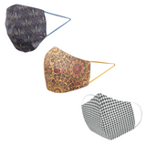 Unisex Pack Of 3 Reusable Silk and cotton Outdoor Mask for adults and children