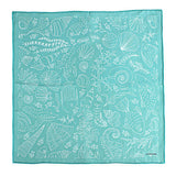 Chokore Satin Silk  Sea Green Pocket Square - the Marine range