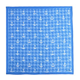 Chokore Blue & White Anchor Pocket Square - Marine line