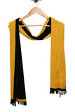 Chokore Two-in-One Men's Classic Plain Yellow and Black color Woolen Mufflers Cum Scarves Cum Stole For Men And Women