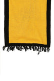 Chokore Two-in-One Men's Classic Plain Yellow and Black color Woolen Mufflers Cum Scarves Cum Stole For Men And Women