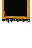 Chokore Two-in-One Men's Classic Plain Yellow and Black color Woolen Mufflers Cum Scarves Cum Stole For Men And Women