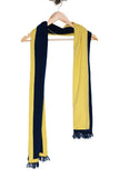 Chokore Two-in-One Men's Classic Plain Yellow and Blue color Woolen Mufflers Cum Scarves Cum Stole For Men And Women