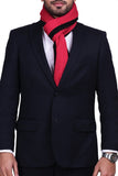 Chokore Two-in-One Men's Classic Plain Pink and Black color Woolen Mufflers Cum Scarves Cum Stole For Men And Women