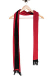 Chokore Two-in-One Men's Classic Plain Pink and Black color Woolen Mufflers Cum Scarves Cum Stole For Men And Women