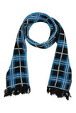 Chokore  Men's Casual Blue & Black color check Acrylic Woolen Muffler, Scarf & Stole for Winter.