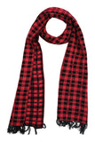 Chokore  Men's Casual Red & Black color check Acrylic Woolen Muffler, Scarf & Stole for Winter.
