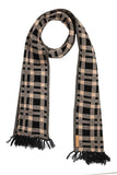 Chokore  Men's Casual Beige & Black color check Acrylic Woolen Muffler, Scarf & Stole for Winter.