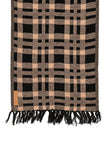 Chokore  Men's Casual Beige & Black color check Acrylic Woolen Muffler, Scarf & Stole for Winter.