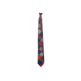 Chokore Blue & Red Silk Tie - Indian At Heart range & Plain Blue color Silk Pocket Square set