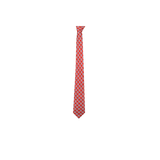 Chokore Red & White Silk Tie - Indian at Heart range & Plain Red Silk Pocket Square set