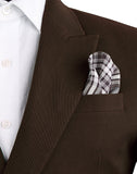 Chokore Black & Grey Pocket Square - Squared line